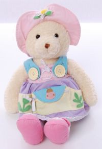 Gund TEACH ME Girl DOLL Plush Teddy Bear #5784